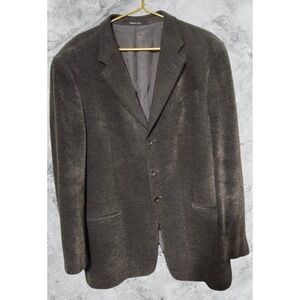 Armani Collezioni Men's Wool  Blend Charcoal Blazer Made in Italy Size 44L
